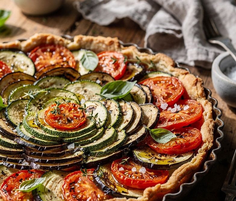 Ratatouille Pie With Herbed Ricotta in a Flaky Crust