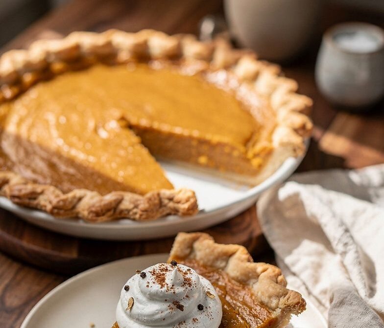 Silky Brown Sugar Sweet Potato Pie with Cinnamon and Vanilla