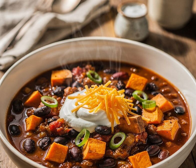 Smoky Sweet Potato and Black Bean Chili