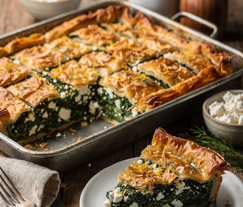 Spanakopita-Style Spinach, Feta, and Dill Pie