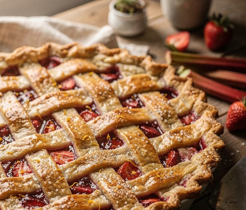 Strawberry Rhubarb Pie With Orange Zest and Flaky Crust