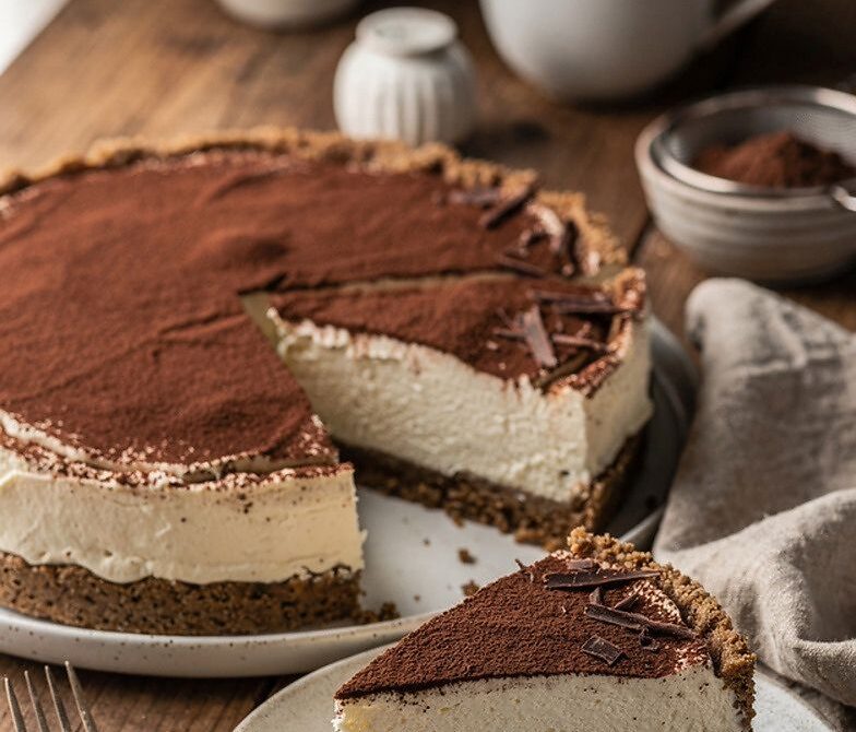 Tiramisu Pie with Espresso Ladyfinger Crust and Mascarpone Cream