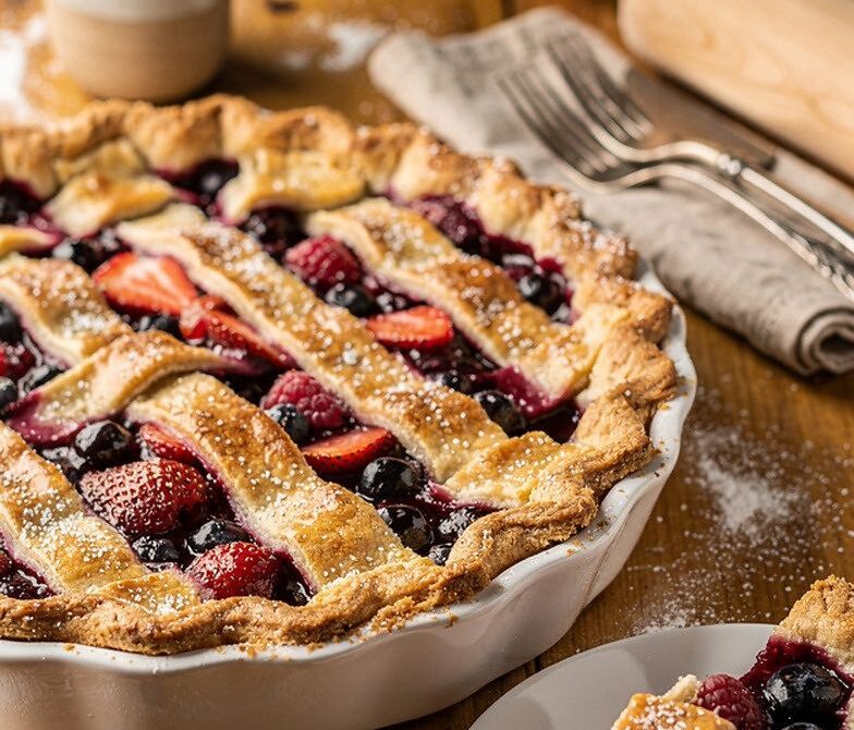 Triple Berry Pie With Lemon and Cinnamon