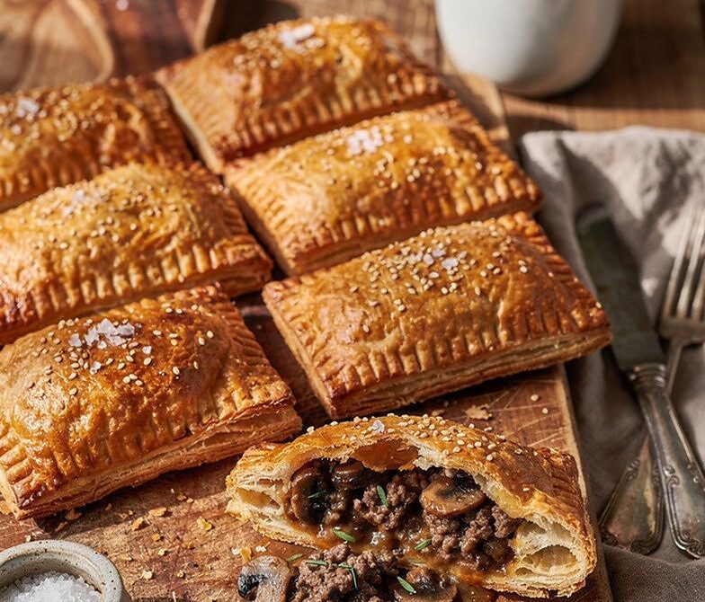Beef and Mushroom Hand Pies with Flaky Golden Pastry