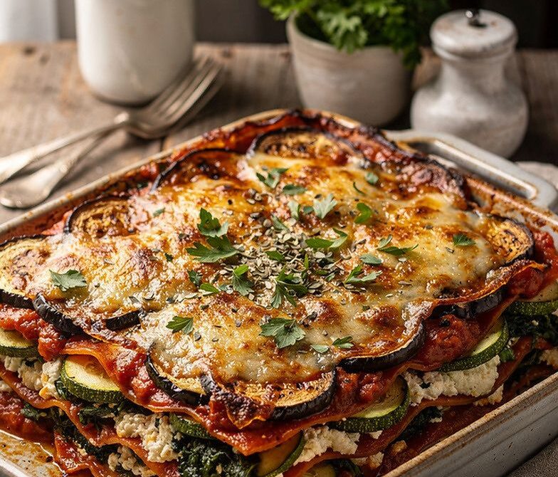 Rustic Roasted Vegetable Lasagna With Ricotta and Herbs