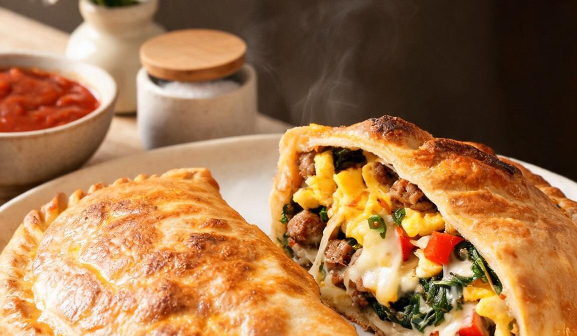 Breakfast Calzone With Eggs and Mozzarella