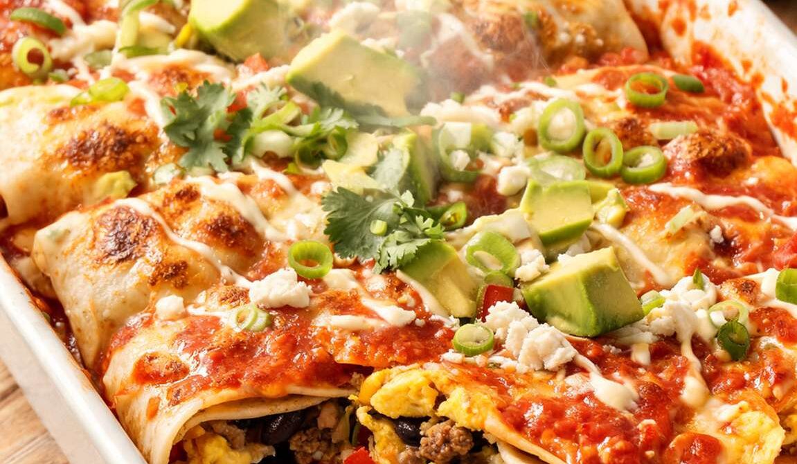 Breakfast Enchiladas With Eggs and Salsa