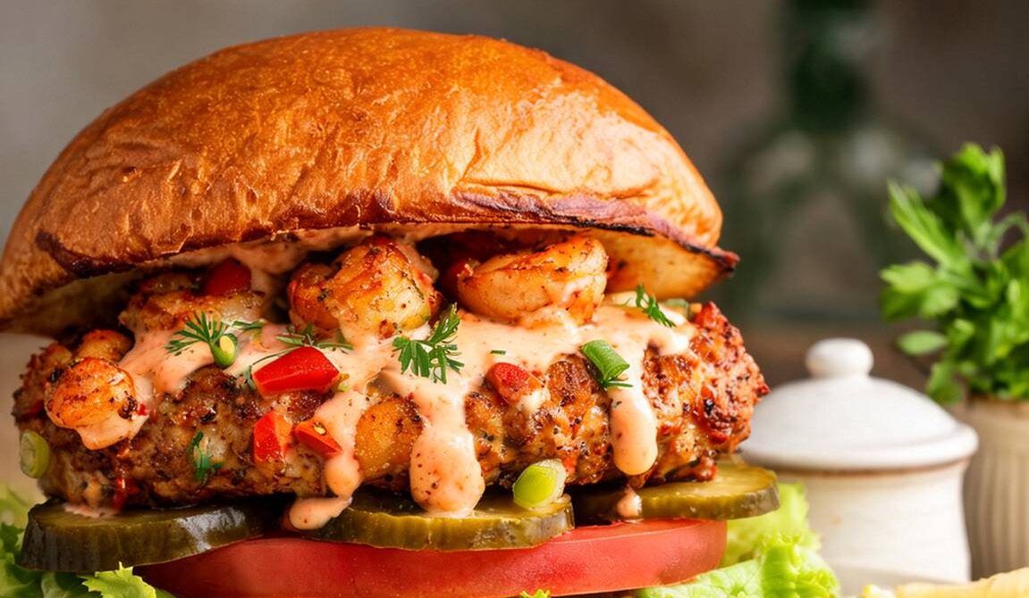 Cajun Shrimp Burgers With Remoulade