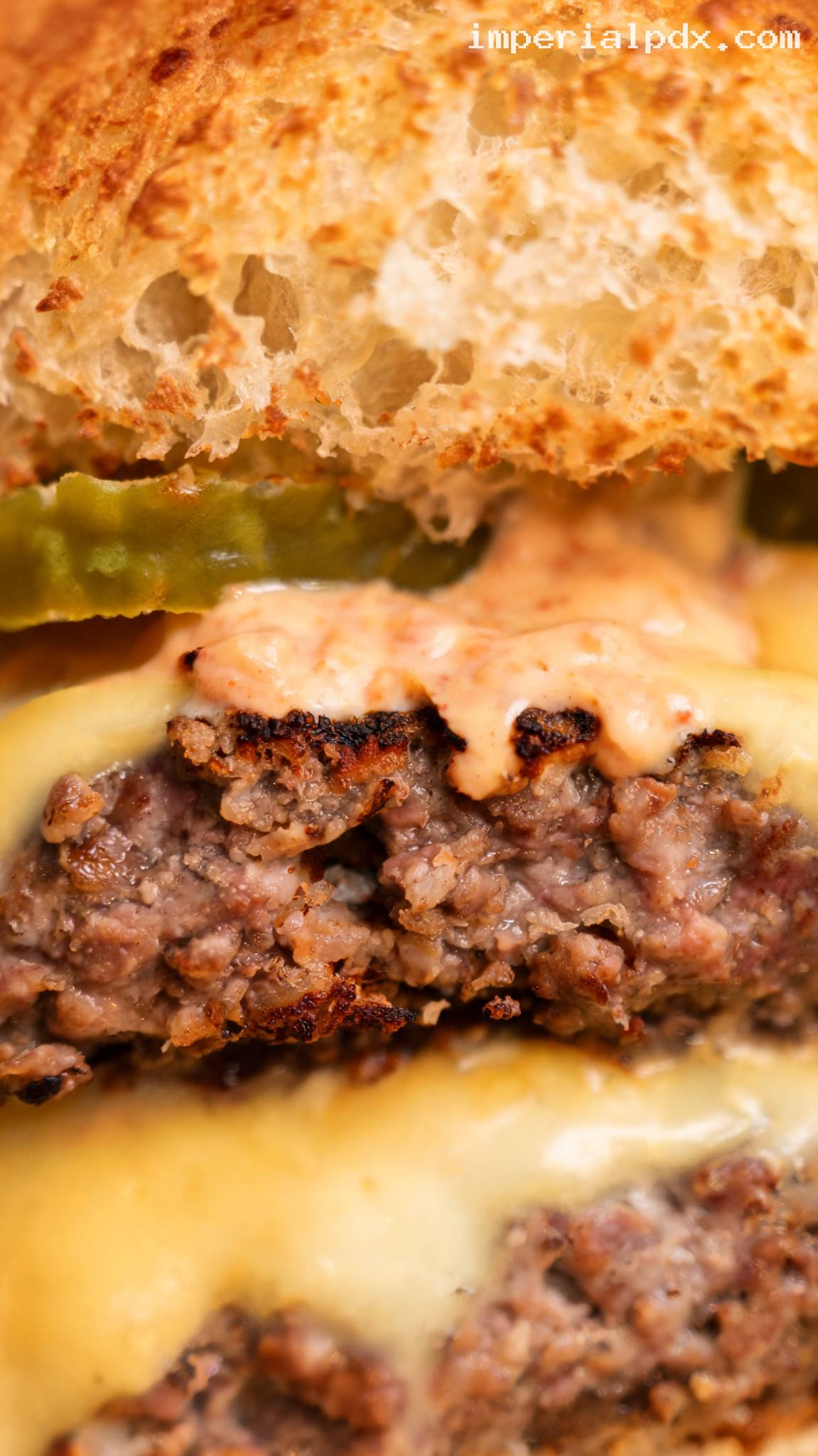 Cheesy Smash Burger Sliders With Special Sauce – Closeup