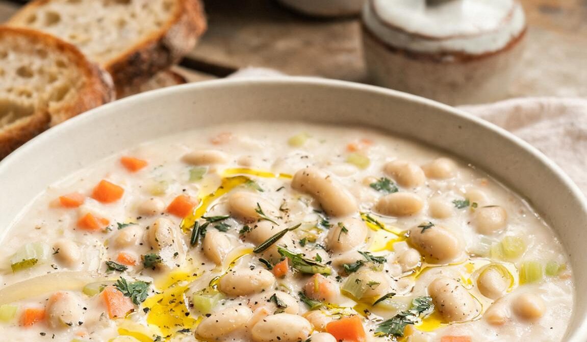 Creamy White Bean and Rosemary Soup