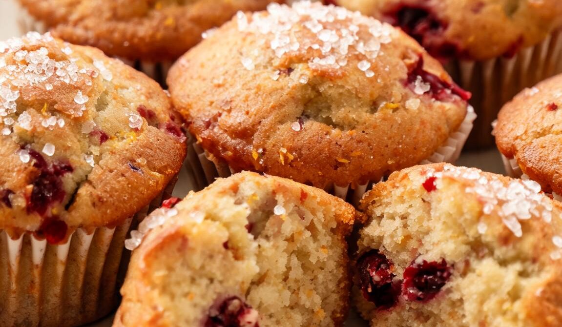 Easy Bakery-Style Cranberry Orange Muffins