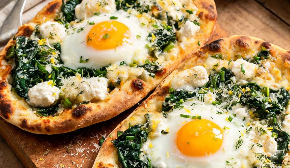 Egg and Greens Breakfast Flatbread