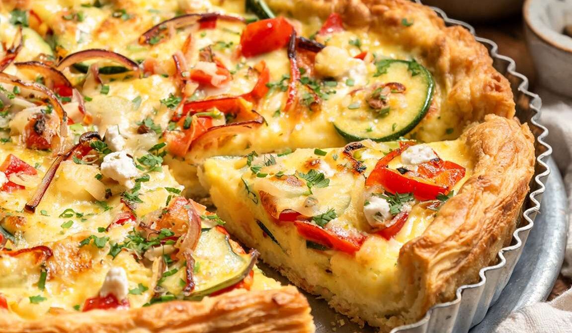 Egg and Roasted Vegetable Breakfast Tart