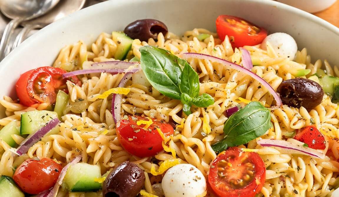 Fresh Mediterranean Caprese Orzo Salad