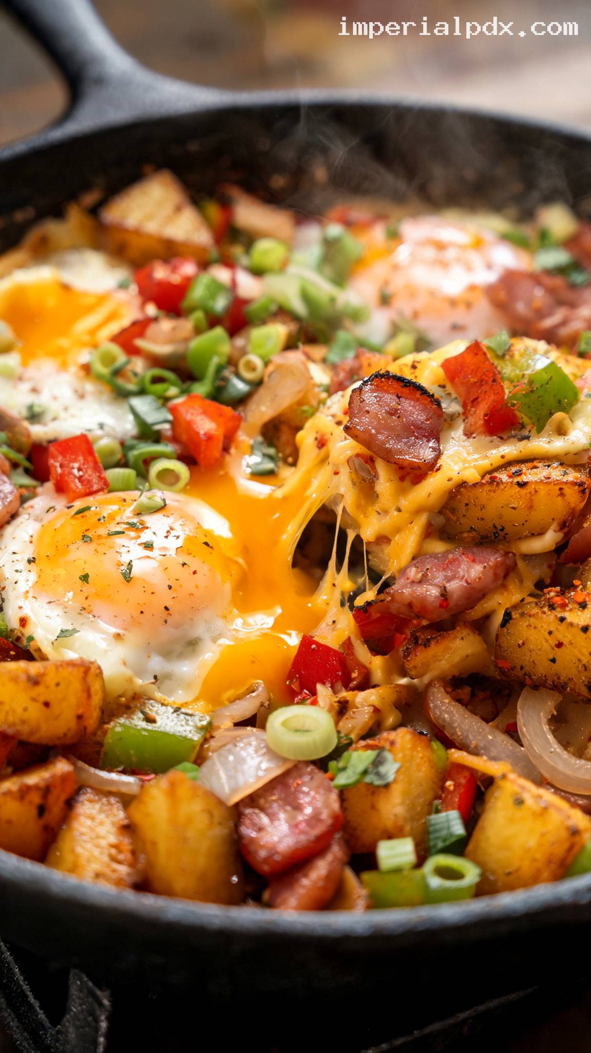 Ham and Potato Breakfast Skillet – Closeup