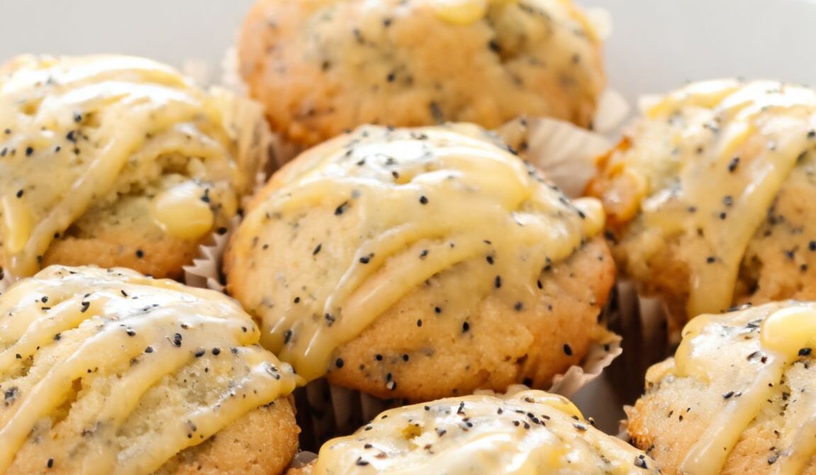 Lemon Poppy Seed Muffins With Tangy Lemon Glaze