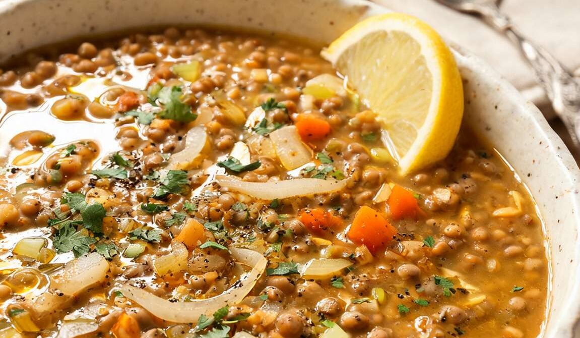Lemony Lentil Soup With Cumin