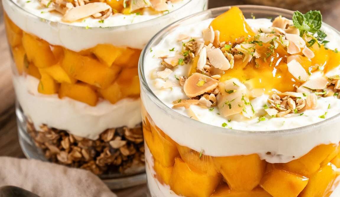 Mango Yogurt Parfait With Coconut Crunch
