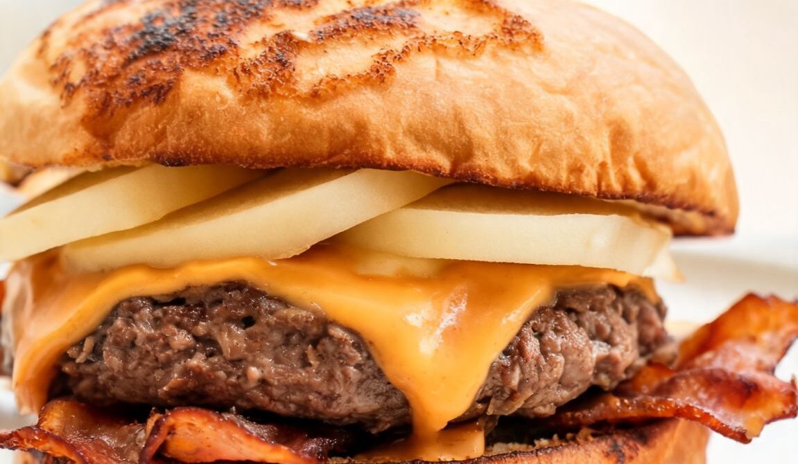 Maple Bacon Apple Cheddar Burger