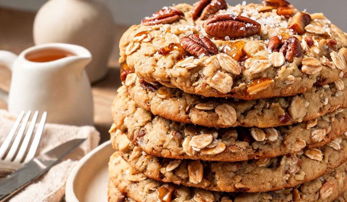 Maple Pecan Oatmeal Breakfast Cookies