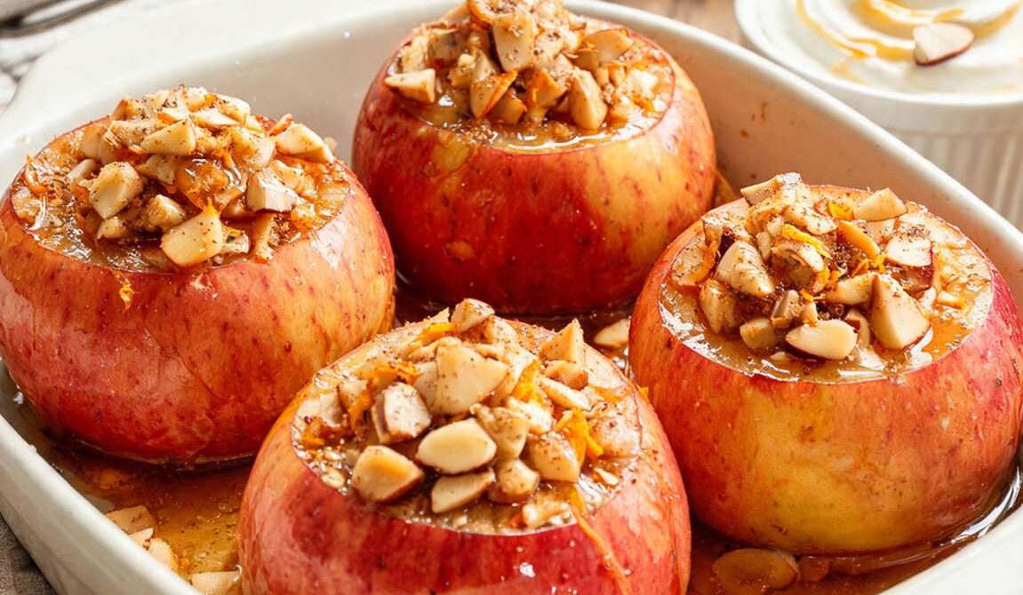 Mediterranean Baked Apples With Honey and Almonds