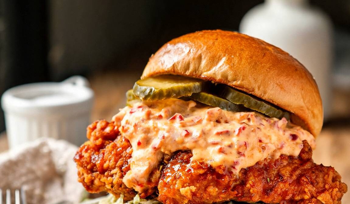 Nashville Hot Pimento Chicken Burger