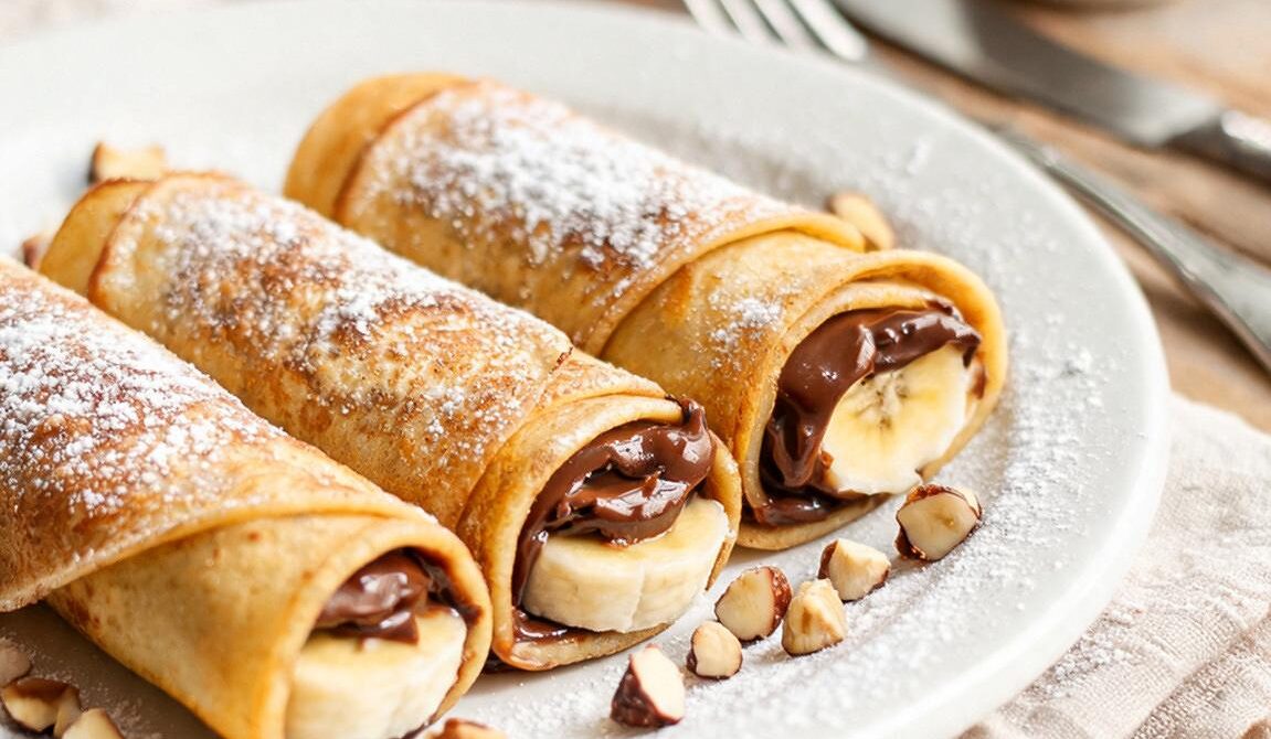 Nutella and Banana Stuffed Crepes