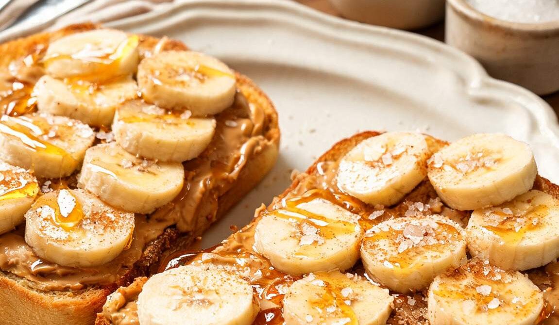 Peanut Butter Banana Toast With Honey