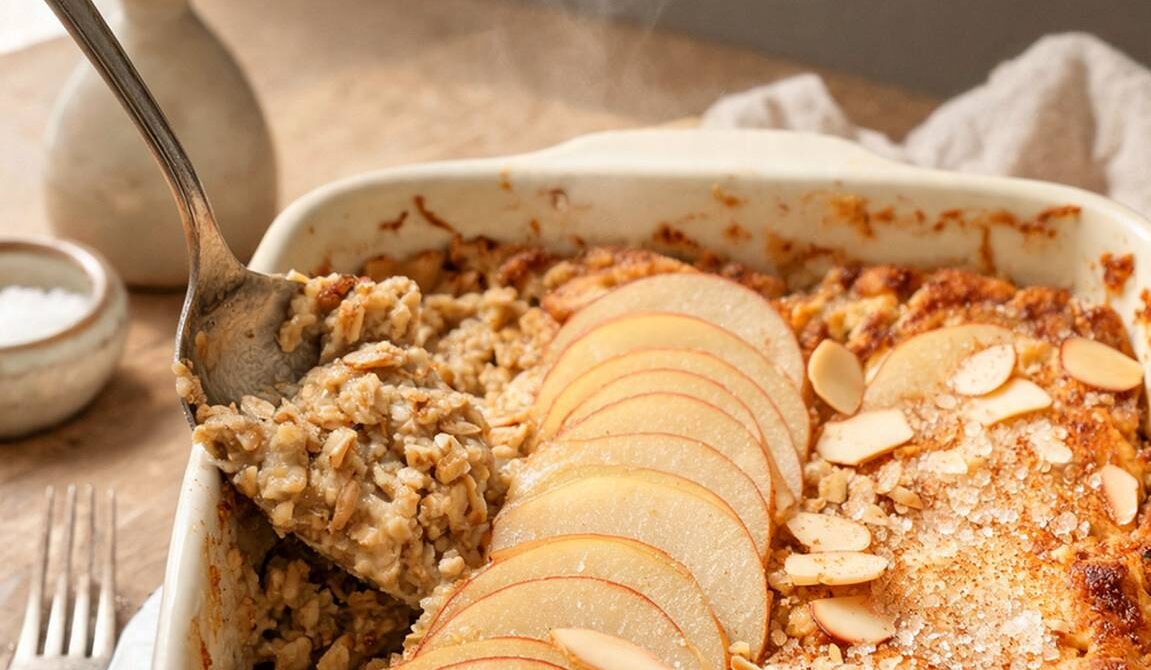 Pear and Almond Baked Oatmeal