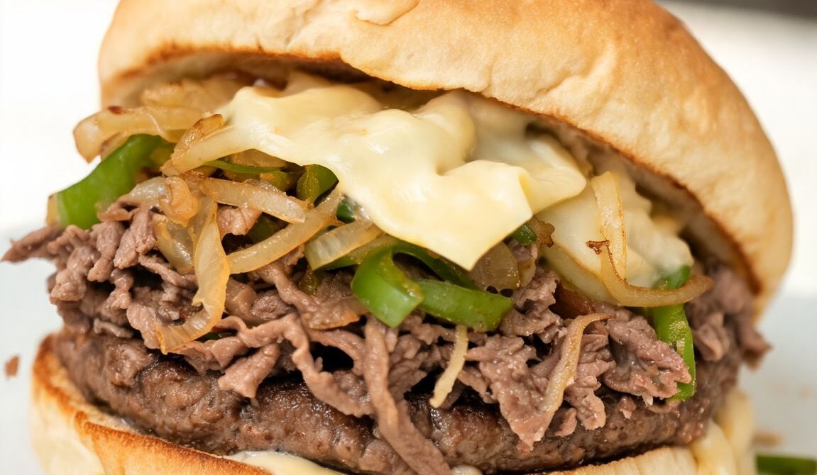 Philly Cheesesteak Onion Burger