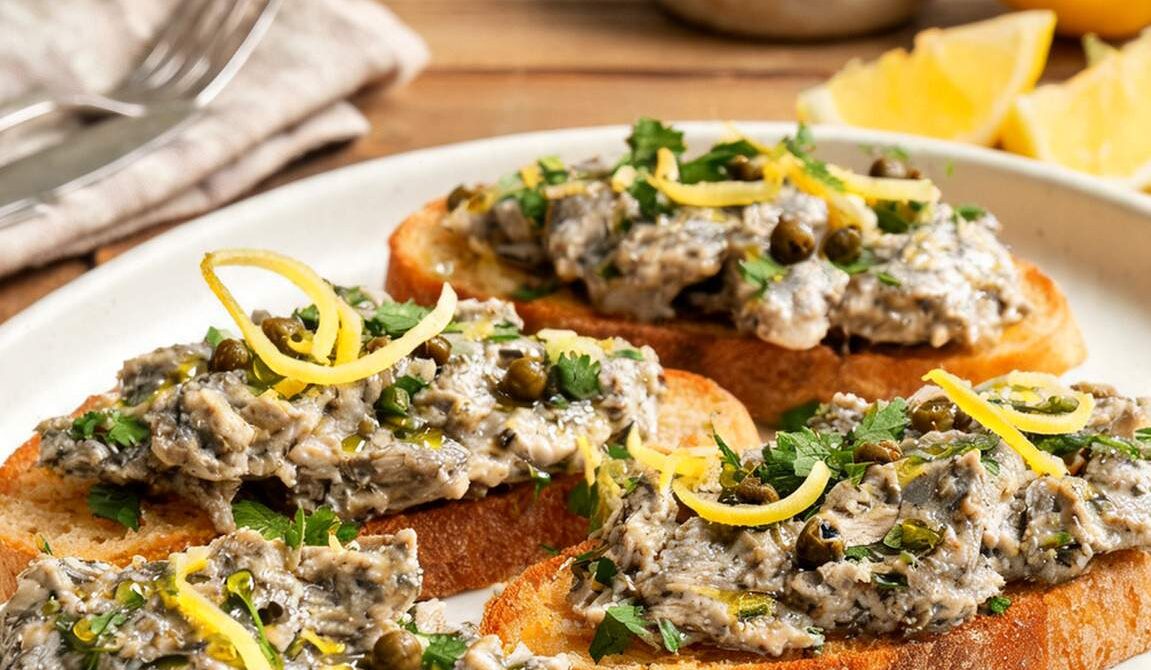 Sardine Toast With Lemon and Parsley