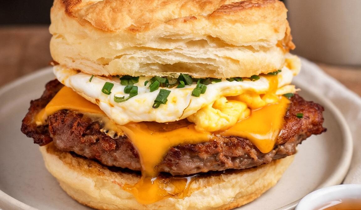Sausage, Egg, and Cheese Biscuit Sandwich