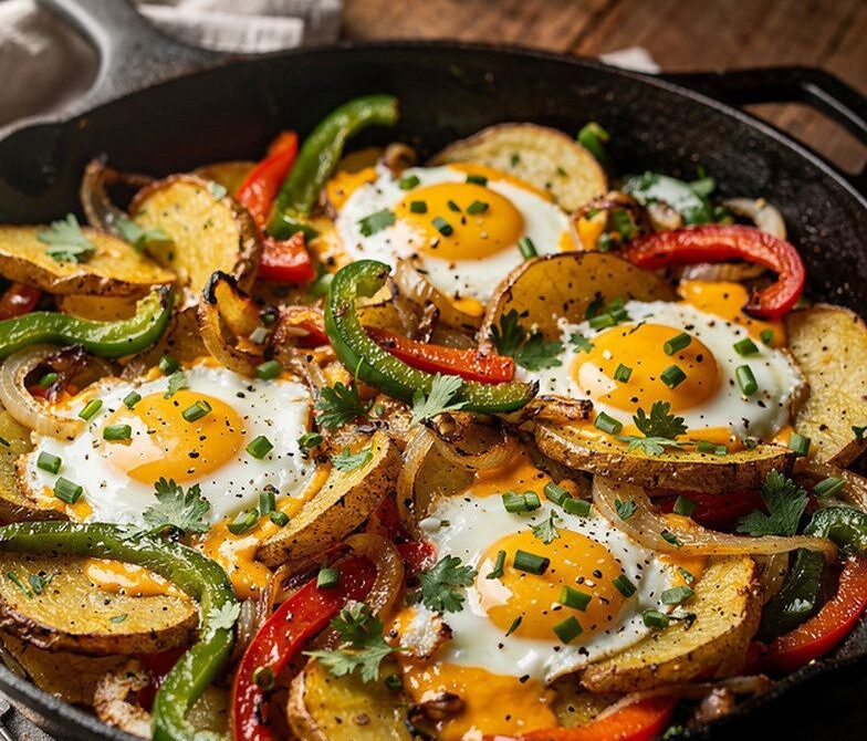 Savory Potato, Pepper, and Egg Breakfast Skillet
