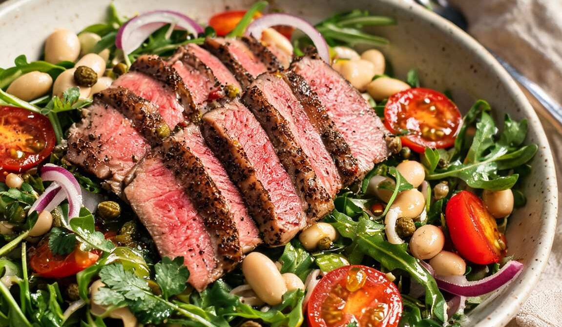 Seared Tuna With White Bean Salad