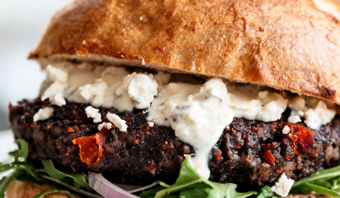 Smoky Paprika Veggie Burgers With Garlic Yogurt Sauce