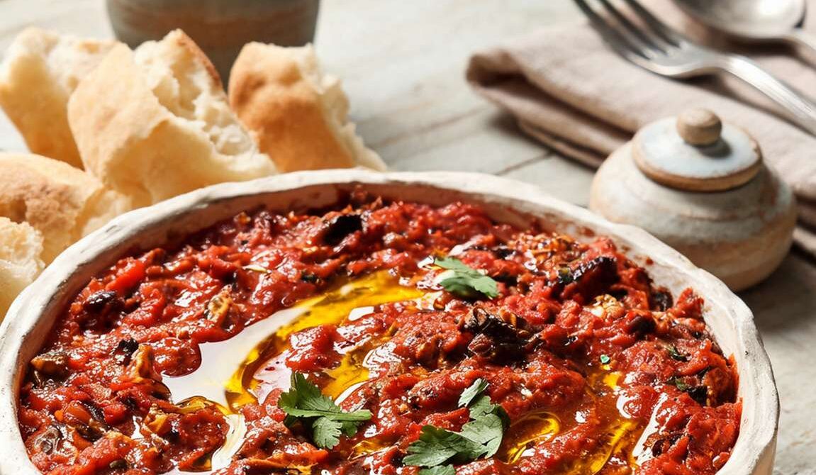 Smoky Zaalouk Eggplant and Tomato Salad
