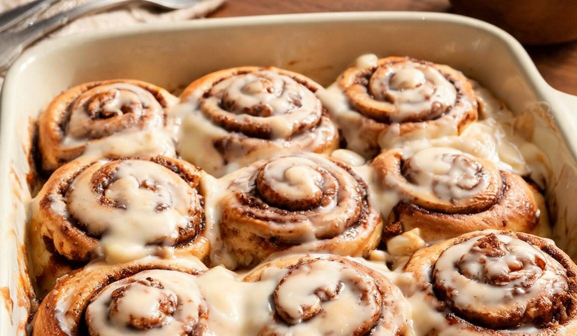Soft Cinnamon Rolls With Cream Cheese Glaze