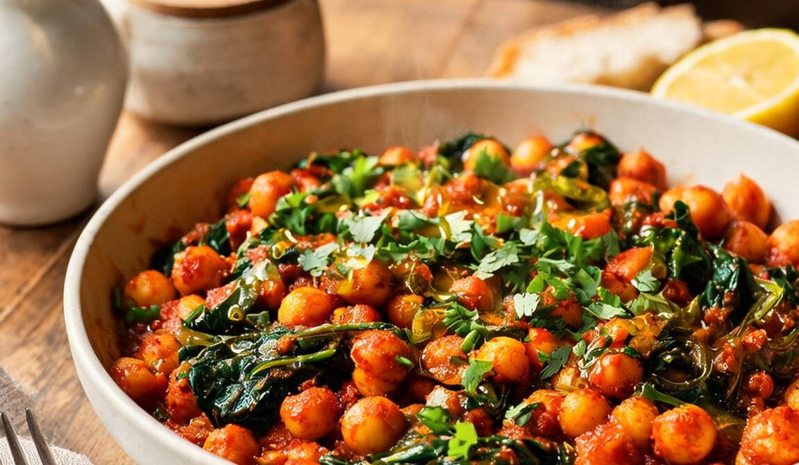 Spanish Chickpeas with Spinach and Smoked Paprika