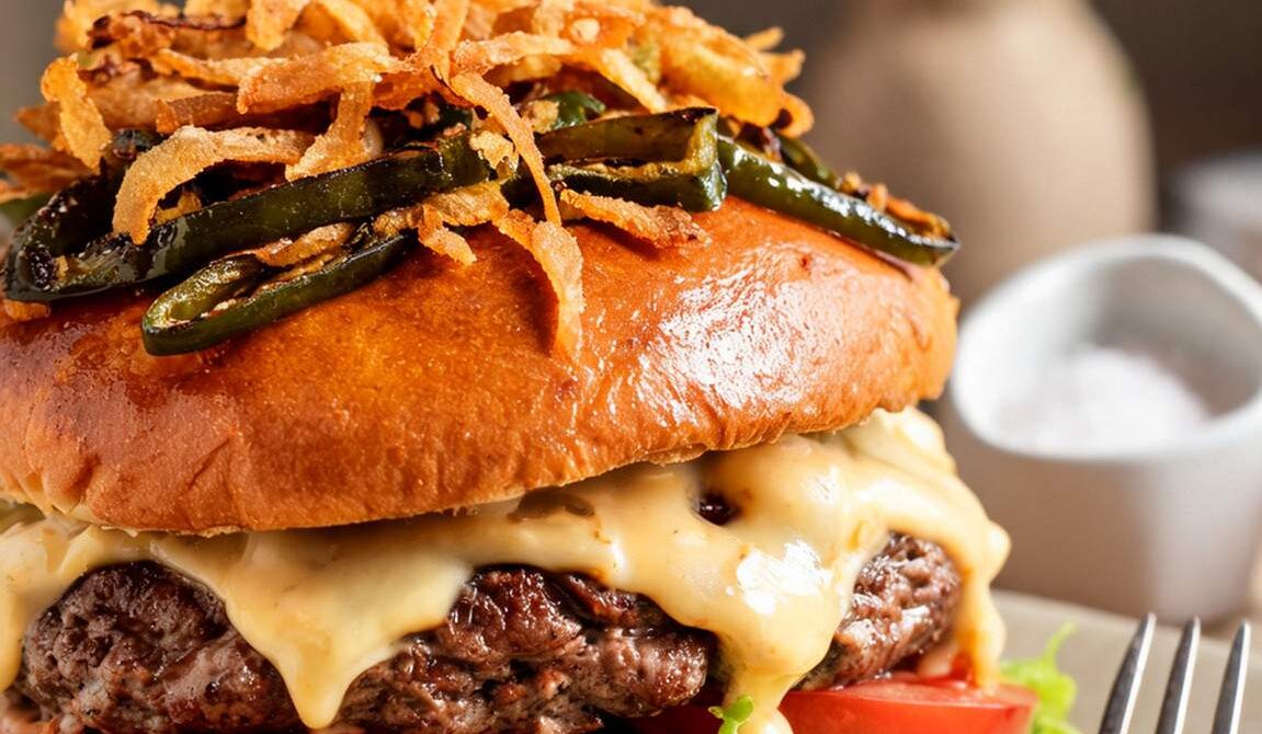 Spicy Jalapeño Pepper Jack Burger With Chipotle Mayo