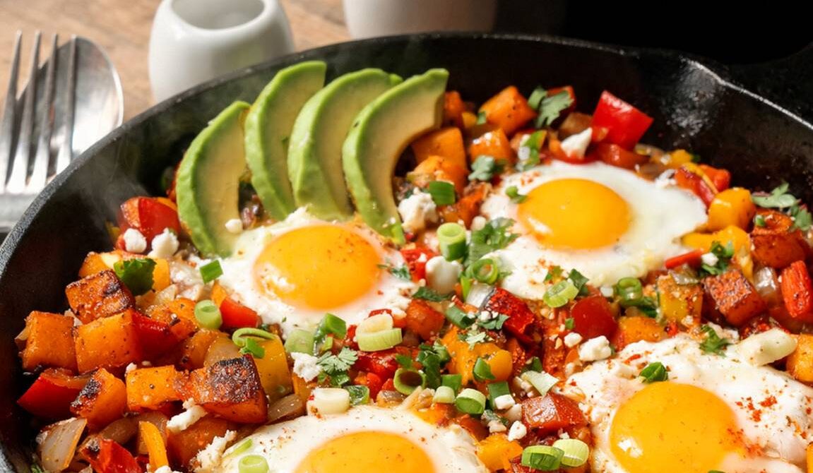 Sweet Potato and Pepper Breakfast Hash