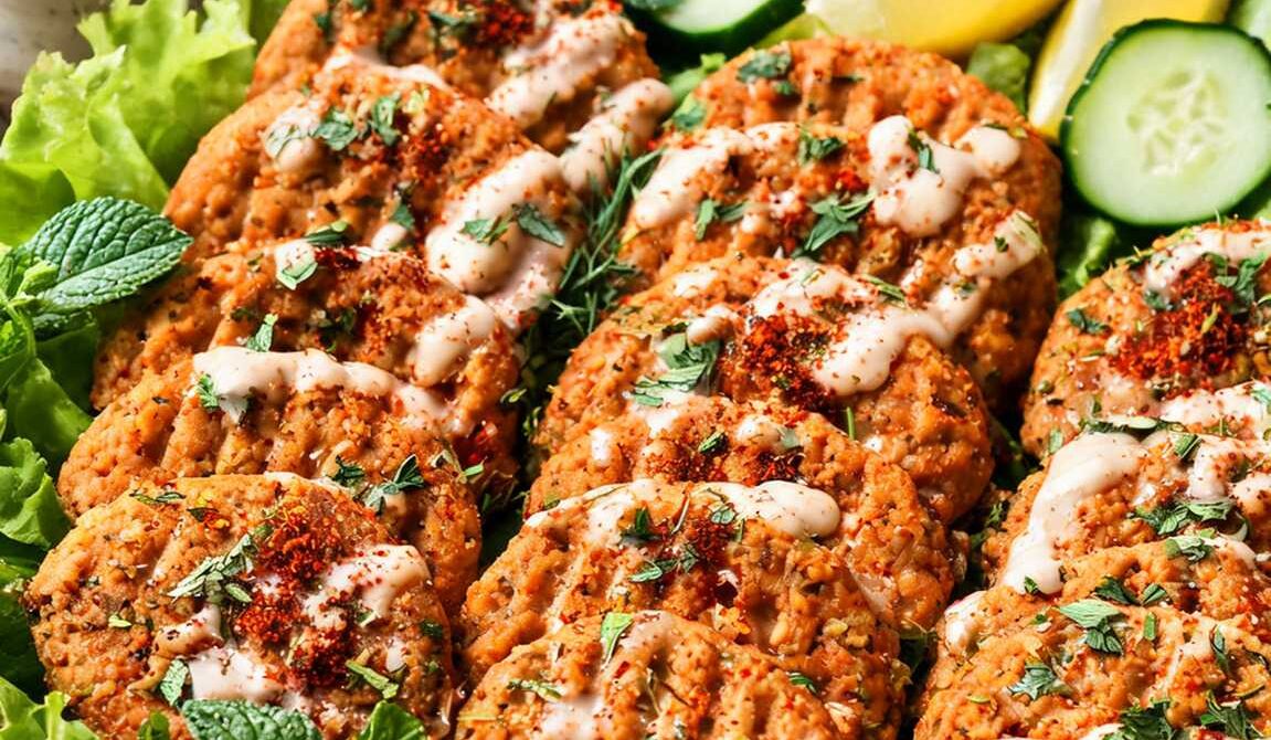 Turkish Lentil Patties With Herb Salad