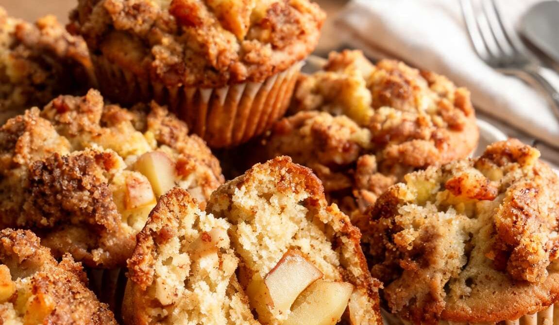 Apple Cinnamon Muffins With Crumb Topping