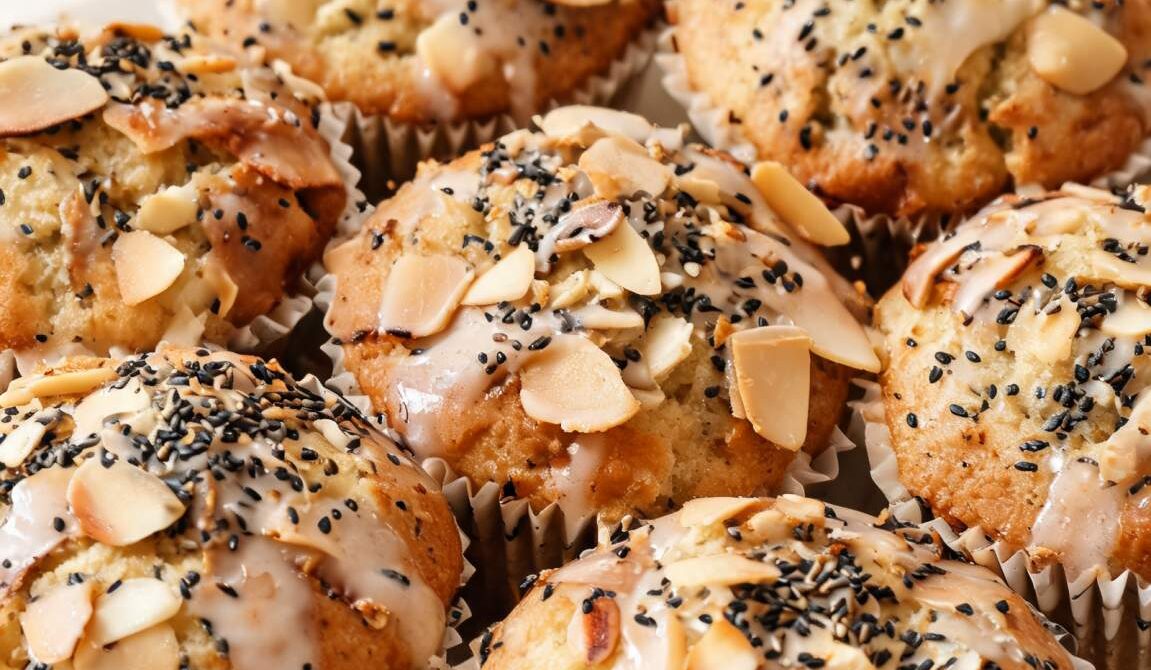 Bakery-Style Almond Poppy Seed Muffins
