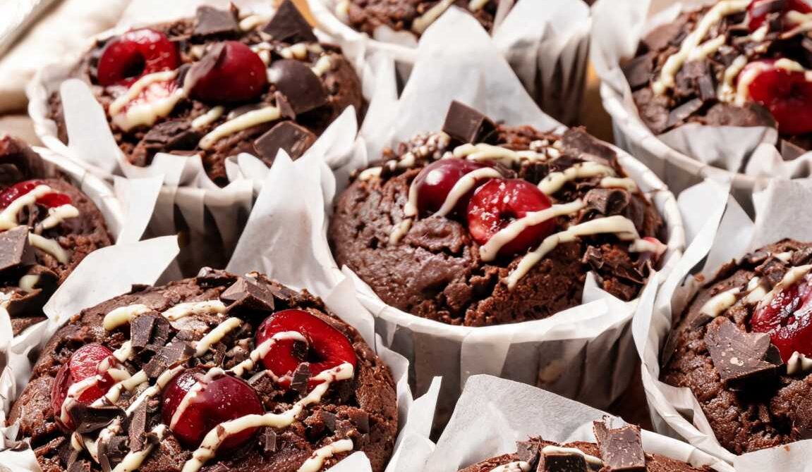 Black Forest Chocolate Cherry Muffins