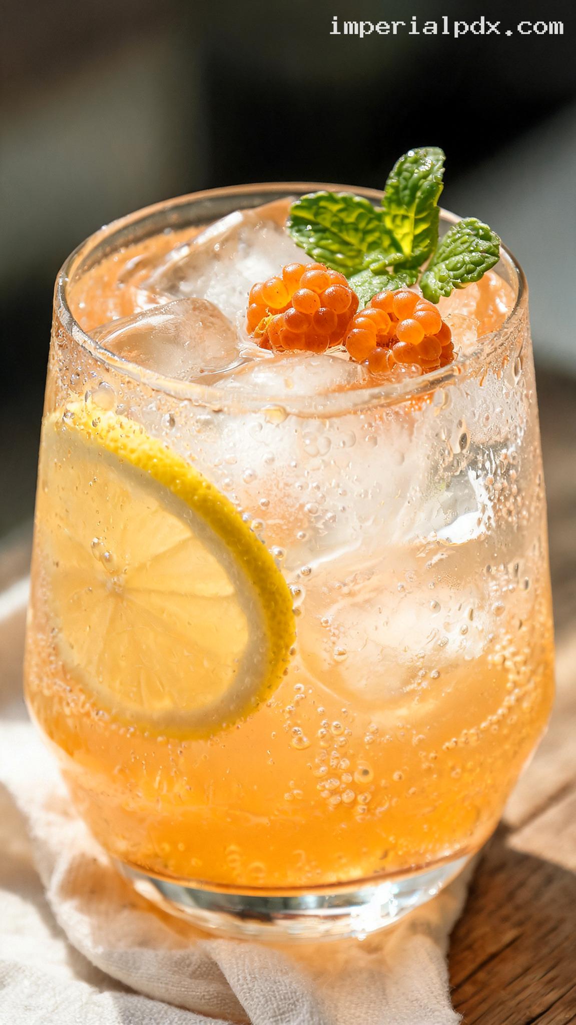 Bright Northern Cloudberry Lemonade Refresher – Closeup