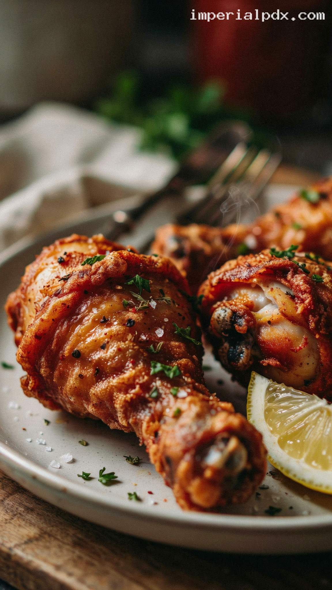 Cajun Fried Chicken With Smoky Spice – Closeup