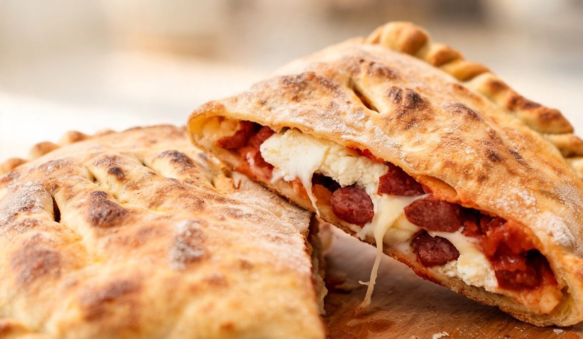 Calzone-Style Folded Pizza With Salami
