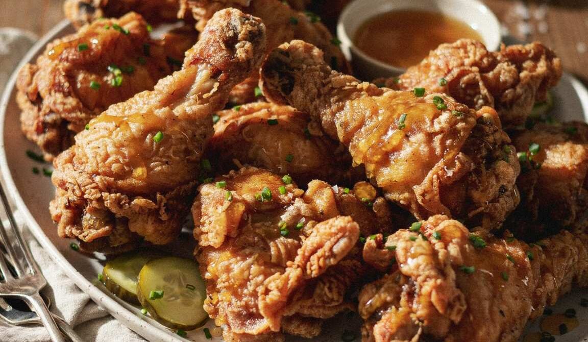 Carolina Gold Fried Chicken With Tangy Mustard Sauce