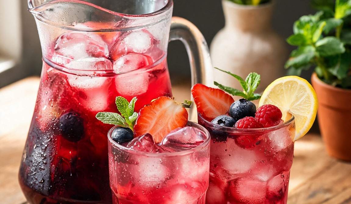 Chilled Hibiscus Berry Tea Refresher