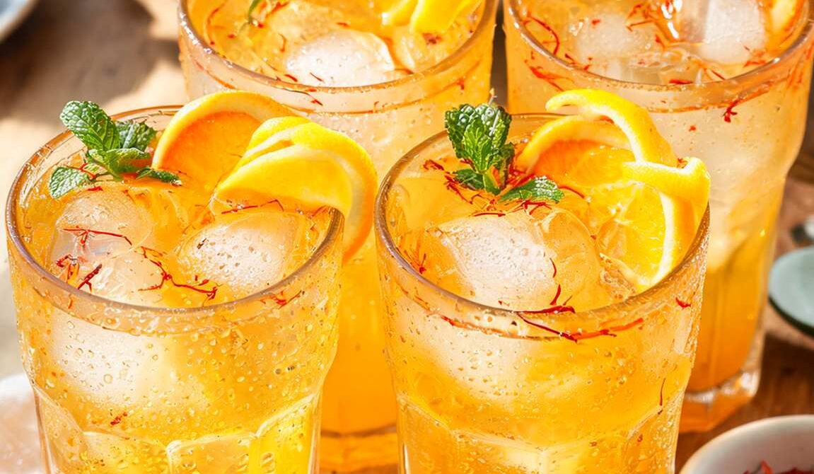Chilled Saffron Citrus Elixir Recipe